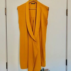 Ex-long Wrap loose vest